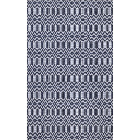 Flowers First 4 x 6 ft. Martha Stewart Contemporary Rectangle Flat Weave Rug Blue & Grey FL1909578